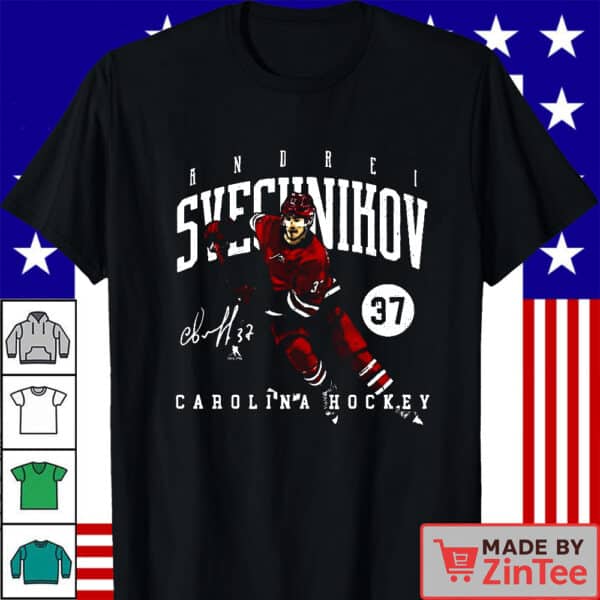 Andrei Svechnikov No 37 Carolina Hurricanes Hockey Signature Shirt