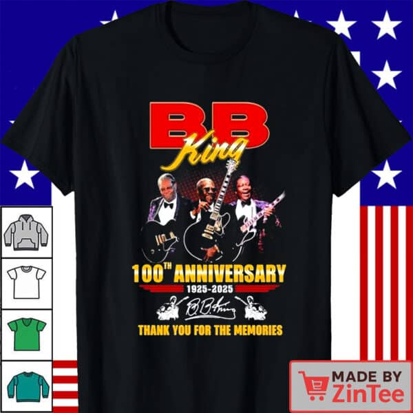 BB King 100th Anniversary 1925-2025 Thank You For The Memories Shirt