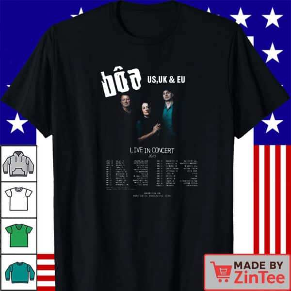 Bôa Band Live in Concert 2025 Tour Shirt