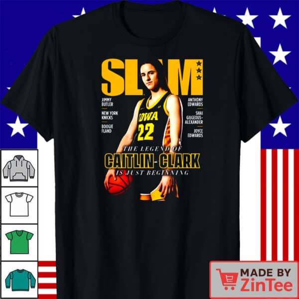 Caitlin Clark Shirt, Iowa College WNBA Slam Cover Clark Shirt