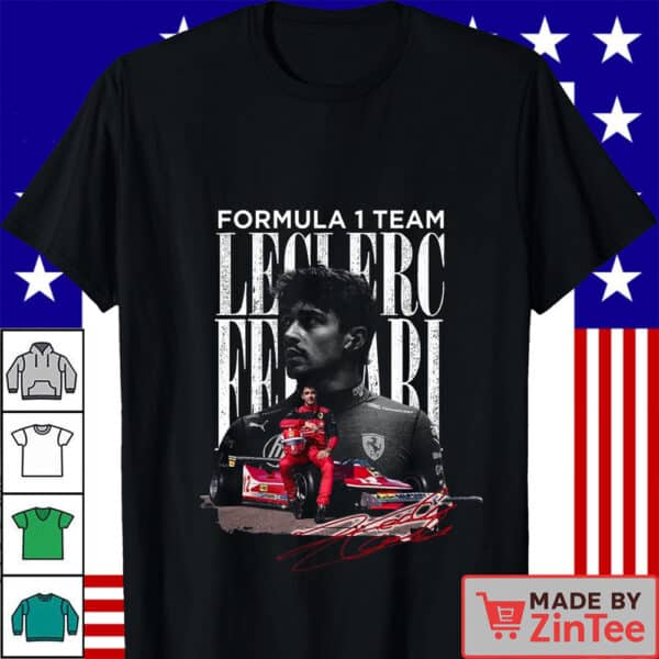 Charles Leclerc F1 Shirt, Formula One Racing Tee, Ferrari Motorsport Fan T Shirt