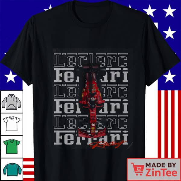 Charles Leclerc Ferrari Vintage F1 Merch Shirt, Formula 1 Tee T Shirt