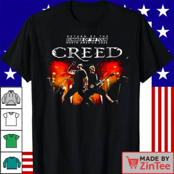 Creed Band 2025 Tour Summer of ’99 Tour Shirt