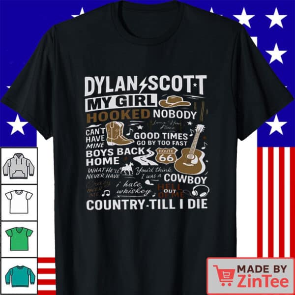 Official Dylan Scott T Shirt, Country Till I Die Tee, Easy Does It Tour