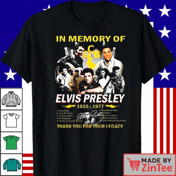 Elvis Presley Shirt, In Memory Of Elvis Presley T-Shirt, King Of Rock And Roll Tee, Music Lover Merch, Graphic  Shirt