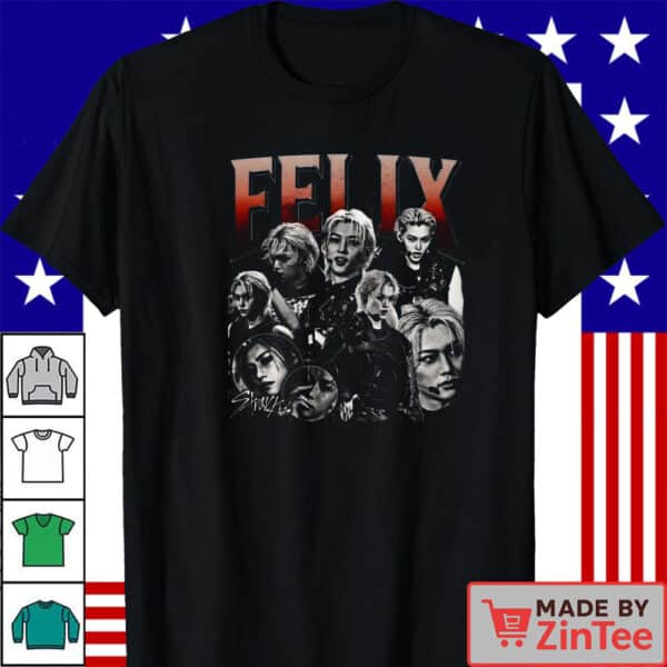 Felix Stray Kids Kpop Inspired Vintage Bootleg  Shirt