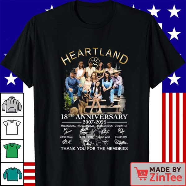 Heartland 18th Anniversary 2007-2025 Thank You For The Memories Shirt