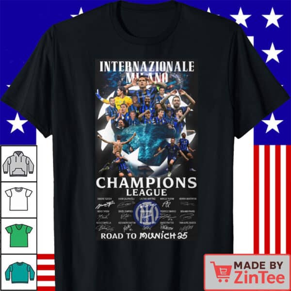 Official Inter Milan Road to Munich 2025 UEFA Champions League Shirt
