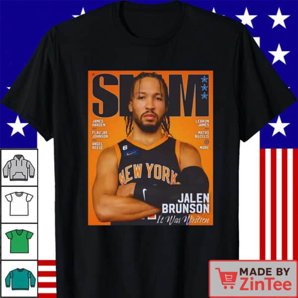 Jalen Brunson Shirt, Knicks NBA Slam Cover Brunson Shirt