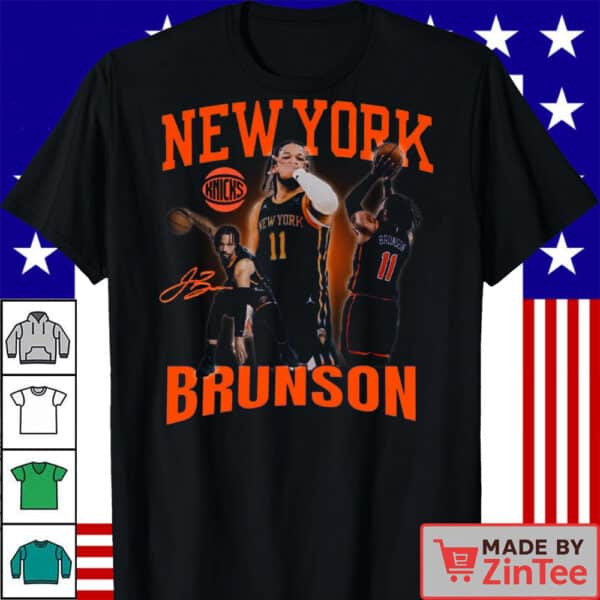Jalen Brunson Shirt, Vintage NBA Graphic Tee, Knicks Retro Basketball Shirt