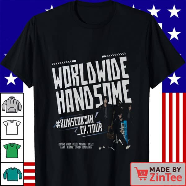 Jin Concert Shirt 2025, Worldwide Handsome Tour Shirt, BTS Jin Tour T Shirt