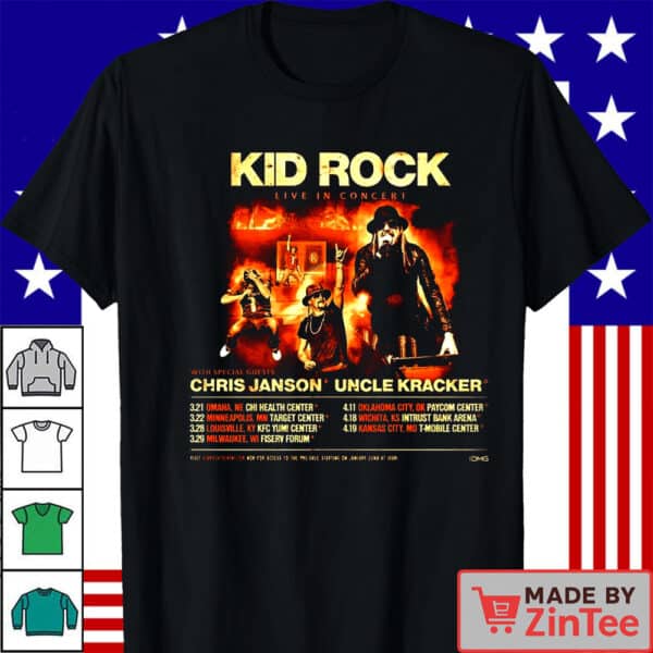 Kid Rock Live In Concert Tour 2025 Shirt