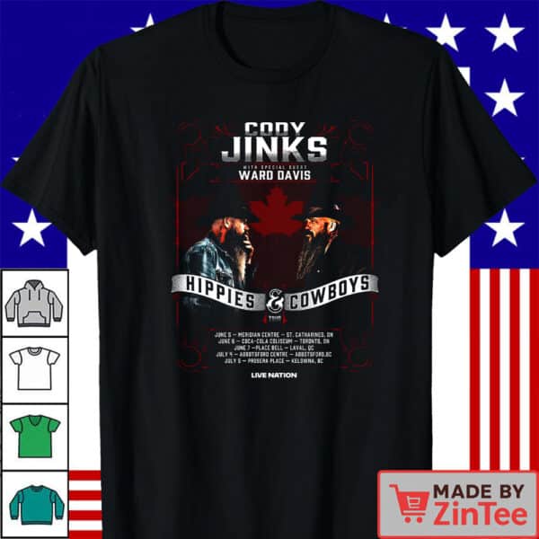 NEW Cody Jinks Hippies and Cowboys Tour 2025 Shirt