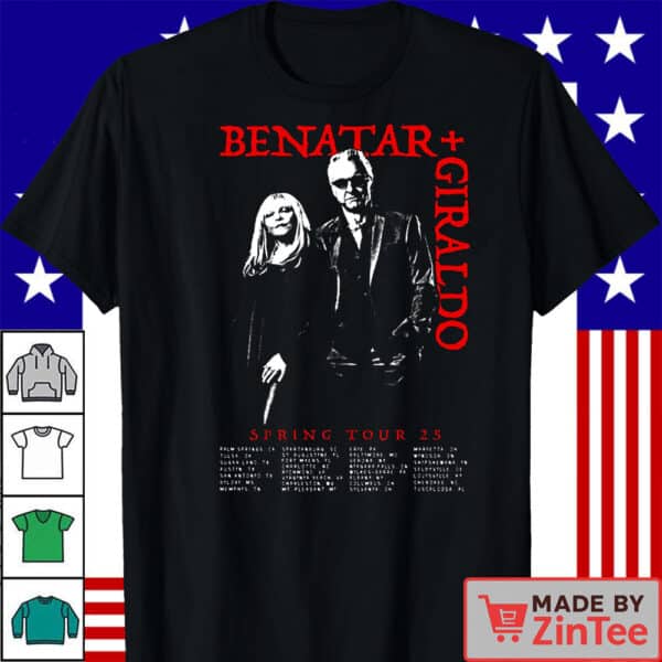NEW Pat Benatar and Neil Giraldo 2025 Tour Date Shirt