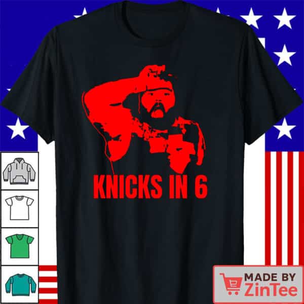 Offical New York Knicks Knicks In 6 Garment Dyed T Shirt, Knicks Shirt
