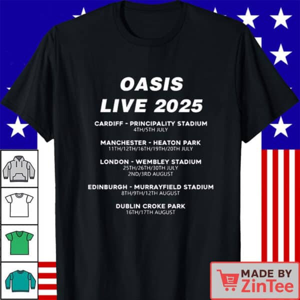 Oasis live 25 tour 2025 Shirt