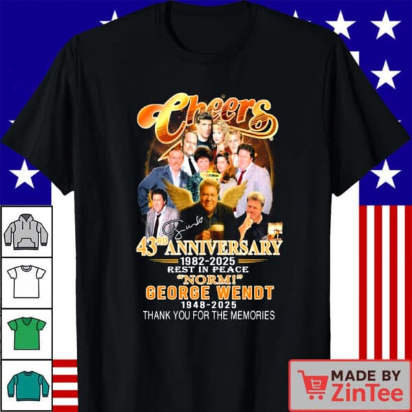 Official Cheers 43rd Anniversary 1982-2025 Thank You For The Memories Shirt
