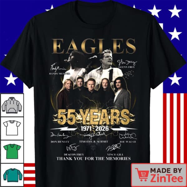 Official Eagles Band 55 Years Shirt – Classic Rock Legends Commemorative Shirt