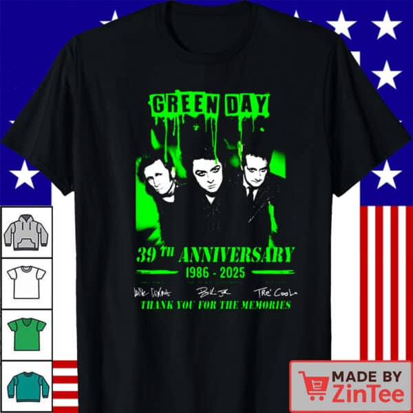Official Green Day Heart Wings Star Tour 2025 Show Shirt