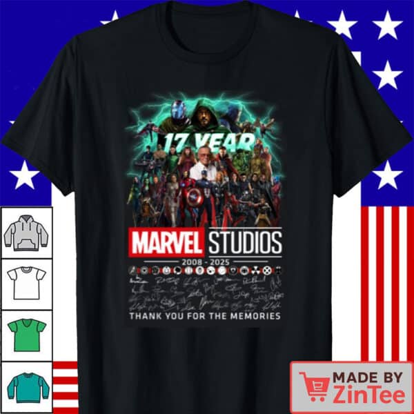Official Marvel Studios 17th Anniversary 2008-2025 Shirt