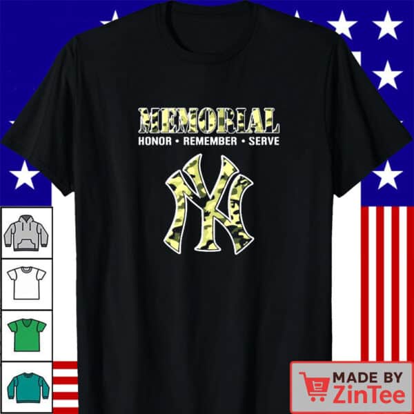 Official New York Yankees Memorial Honor Remember Serve Shirt