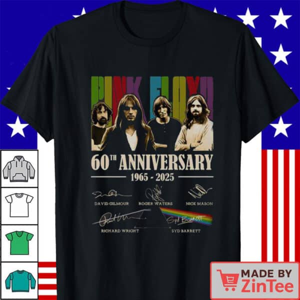 Official Pink Floyd 60th Anniversary 1965-2025 Thank You For The Memories Shirt