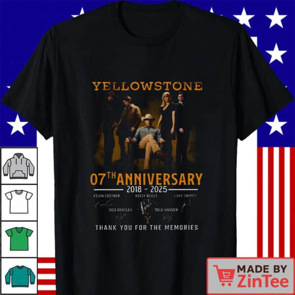 Official Yellowstone 7th Anniversary 2018-2025 T Shirt