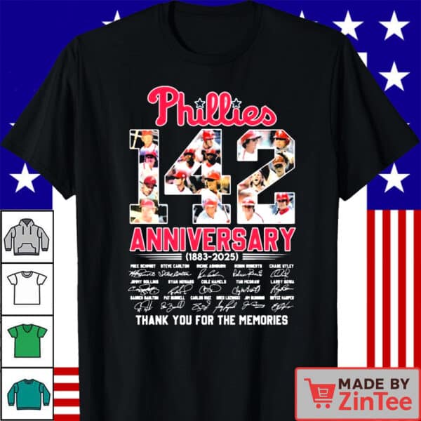 Philadelphia Phillies 142 Anniversary 1883 2025 Shirts