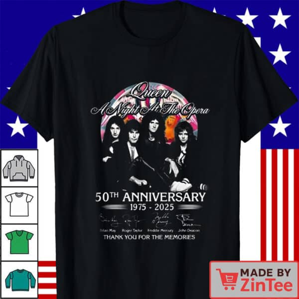 Queen A Night At The Opera 50th Anniversary 1975-2025 Shirt