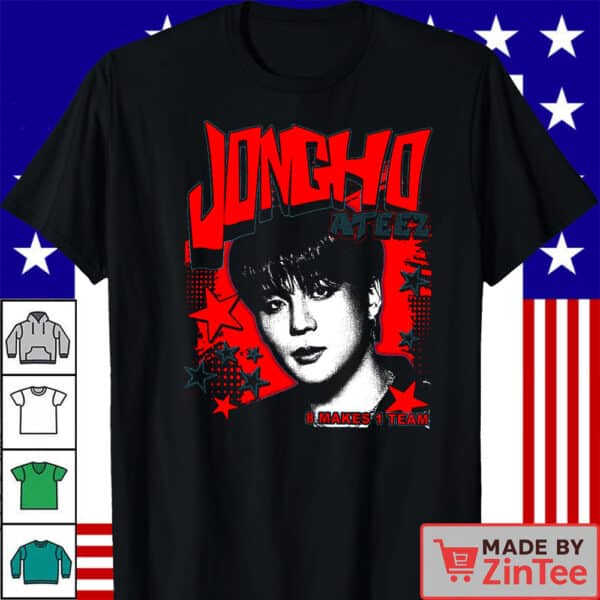 Retro Jongho Ateez T-shirt, Ateez 2025 World Tour in Fantasy Shirt