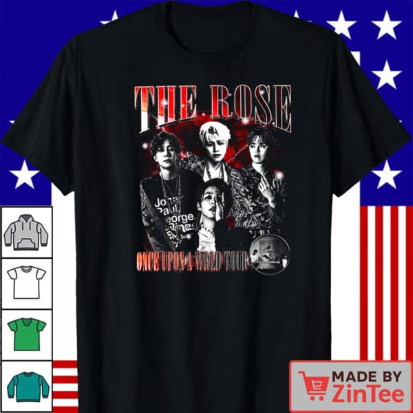 Retro The Rose Kpop T-shirt, The Rose Once Upon AWRLD World Tour 2025 Shirt