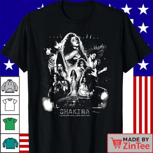 Official Shakira Shirt, Las Mujeres Ya No Lloran World Tour Shirt