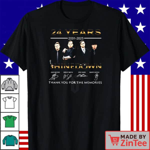 Shinedown Band 24 Years Shirt, Shinedown Rock Band Shirt