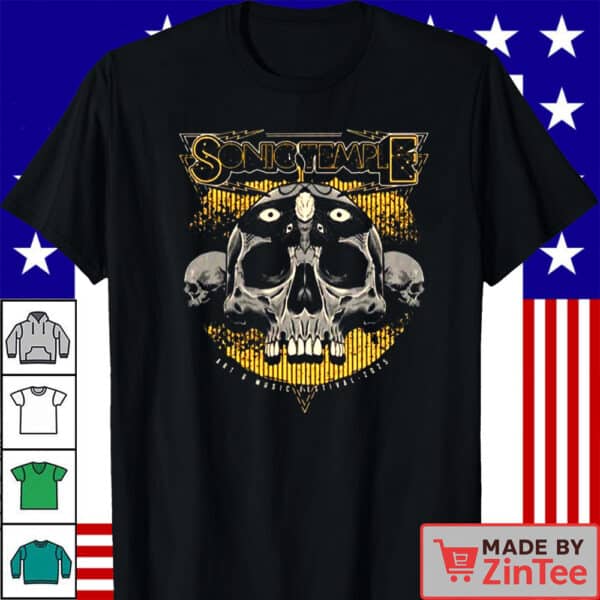 Sonic Temple 2025 Columbus OH Skull Triple Vision Shirt