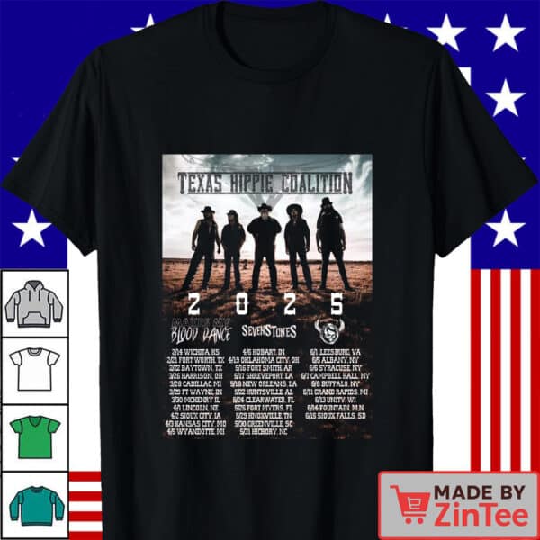 Texas Hippie Coalition 2025 Tour Poster T Shirt