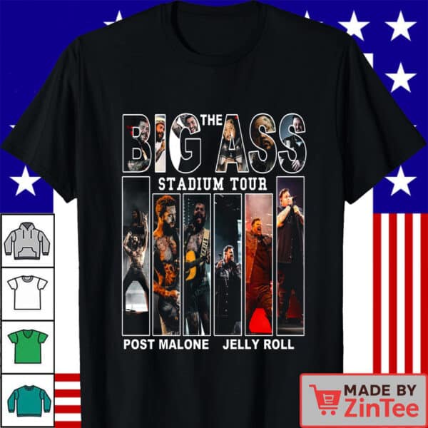 Vintage Post Malone Tour Shirt, Big Ass Stadium Tour, Jelly Roll T Shirt