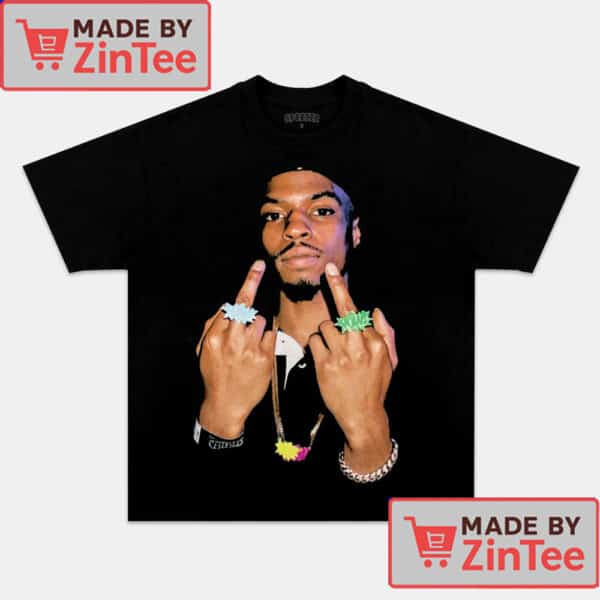 Bold Rap Attitude T-Shirt – Streetwear Graphic Tee with Middle Finger Rings Design