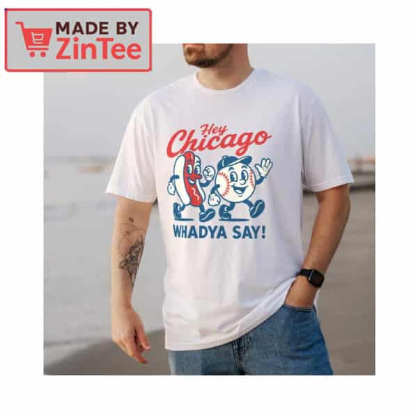Chicago Cubs Funny Shirt, Hey Chicago Retro Cartoon Tee