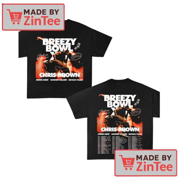 Chris Brown Breezy Bowl XX Tour T-Shirt, Chris Brown Fan Gift