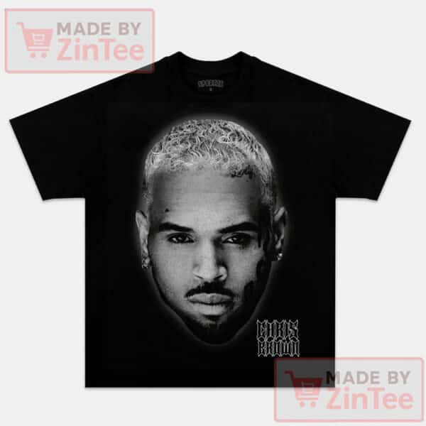 Chris Brown T-Shirt – R&B Superstar Monochrome Portrait Graphic Tee