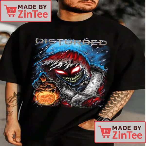 DISTURBED Skull Hip Hop Print Shirt