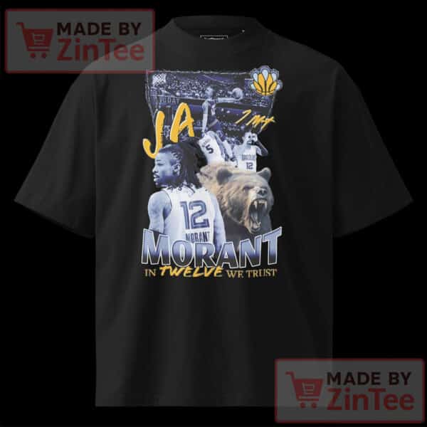 Ja Morant Graphic Tee, “In Twelve We Trust” Memphis Basketball Shirt, NBA Fan Shirt