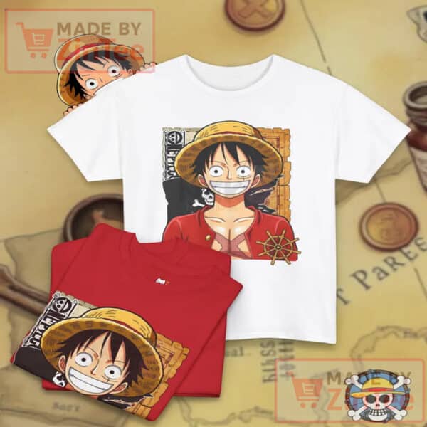 Luffy the pirate piece, adventure anime fan t-shirt