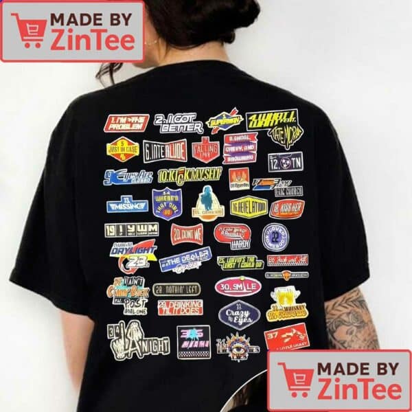 Official Morgan Wallen Song Titles T-Shirt – I'm the Problem Front & Back Print Shirt