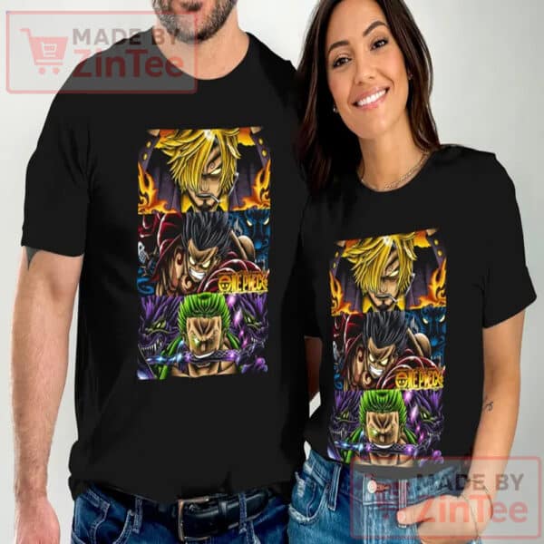 One Piece Shirt, Sanji Luffy Zoro Anime Manga Shirt