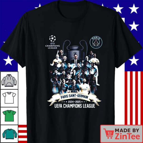 Paris Saint Germain UEFA Champions League 2024 2025 Winner T Shirt