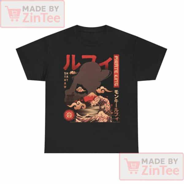 Pirate King Luffy Anime Shirt, Straw Hat Pirates Monkey D Luffy One Piece Manga Shirt