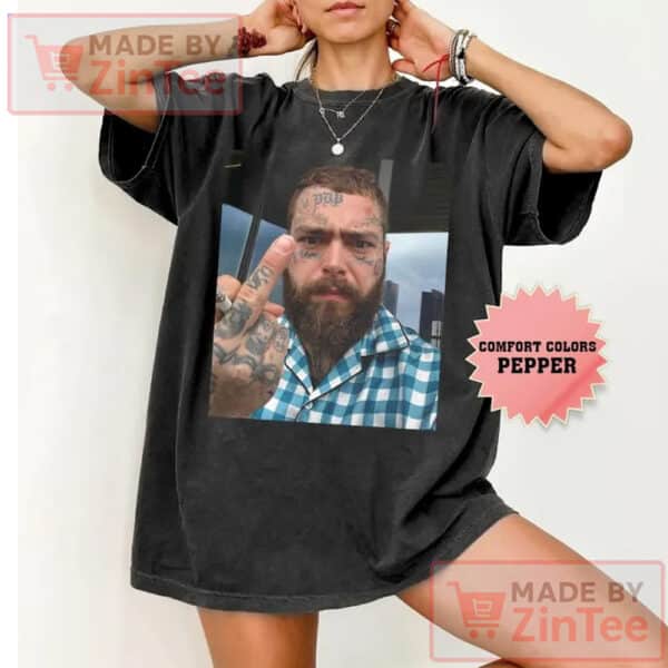 Post Malone Funny Middle Finger Shirt, Concert Retro 2025 Shirt