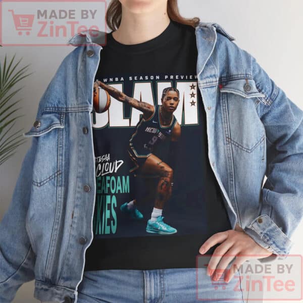 SLAM 256 Natasha Cloud T-Shirt, New York Liberty Slam Shirt