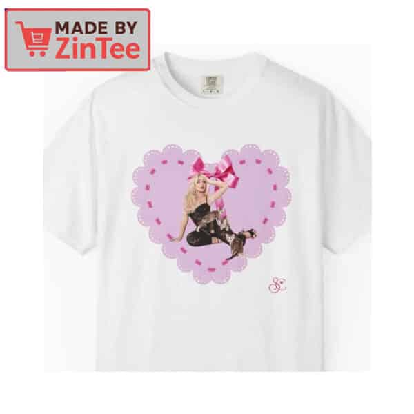 Sabrina PURPLE Coquette Heart Center Shirt, Short n Sweet